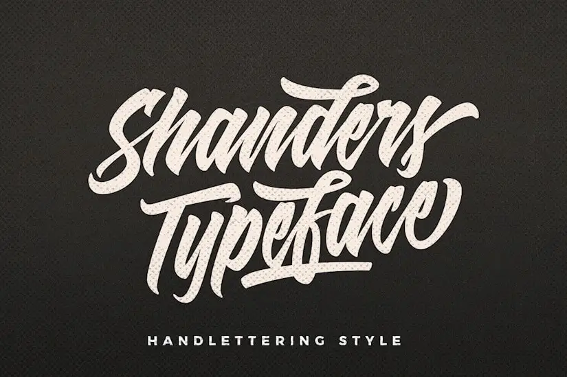 shanders calligraphy font