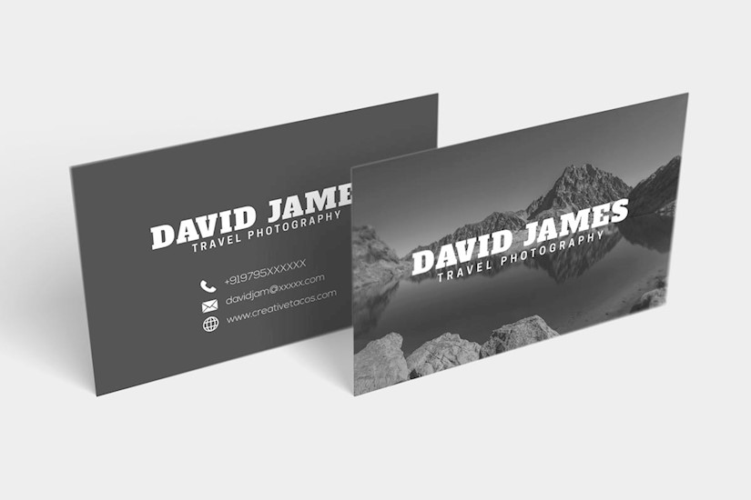 business card for travel photographer