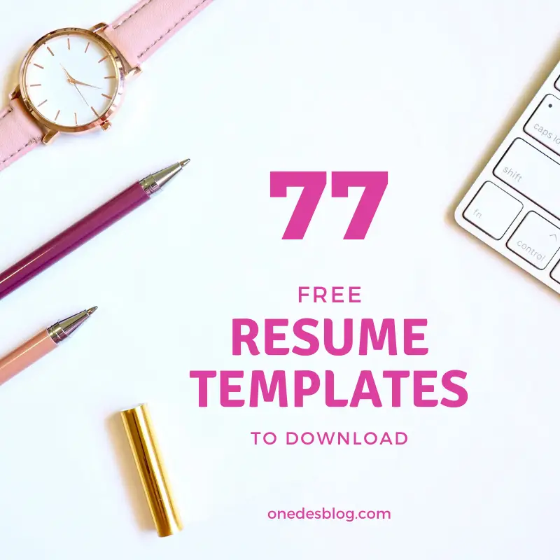 77 Free Creative Resume Templates To Download In 2020