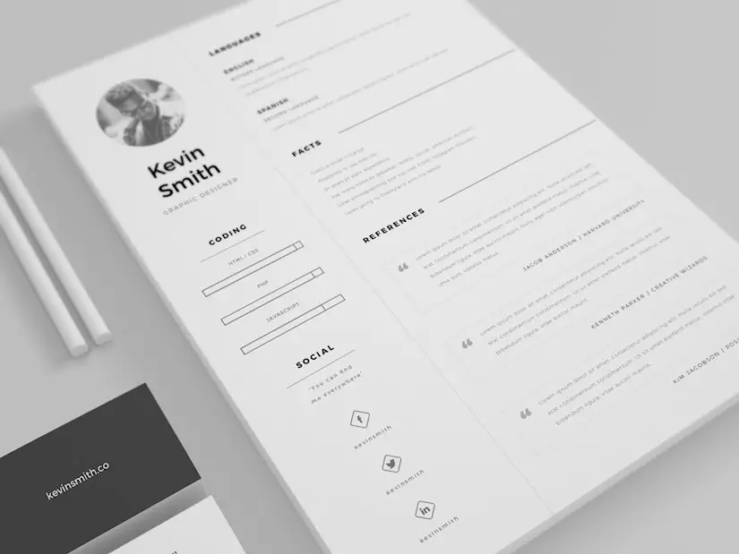 free-clean-minimal-resume-template