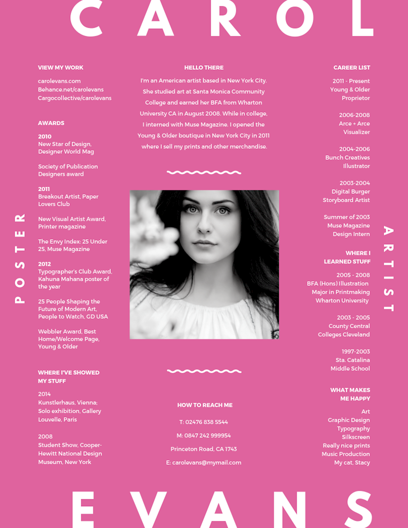 pop-pink-professional-artist-resume