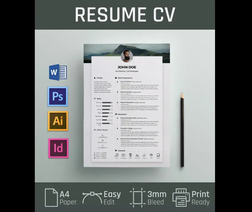 resume-free-psd-word