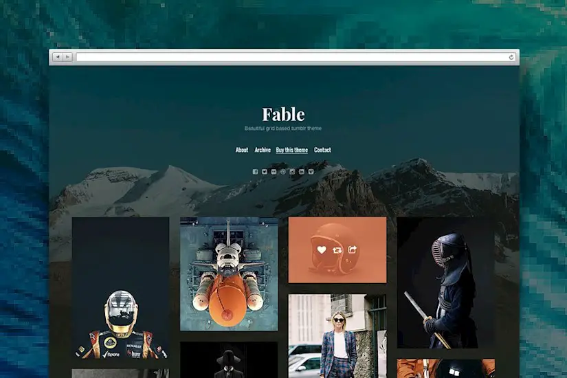 fable portfolio tumblr theme