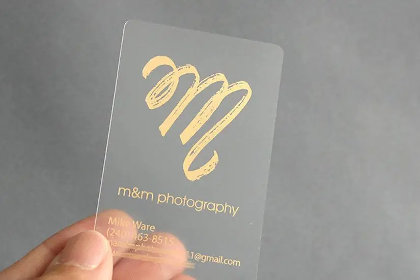 business cards frosted plastic stock