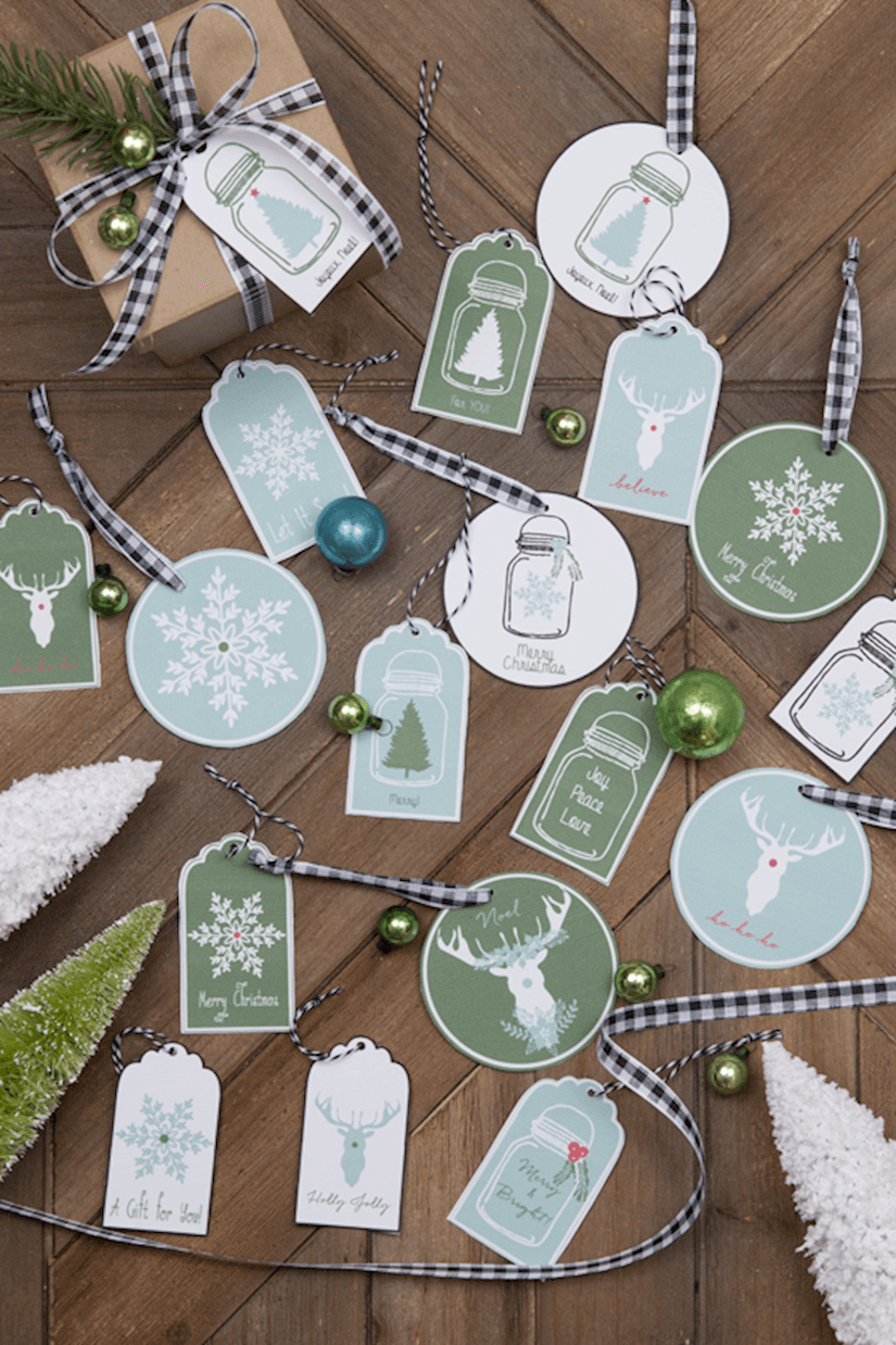 free printable holiday gift tags christmas ornaments