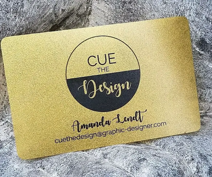 golden plastic business card