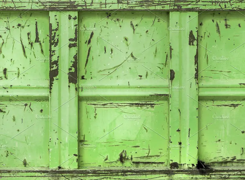 green rubble container