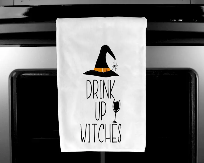 halloween kitchen towel