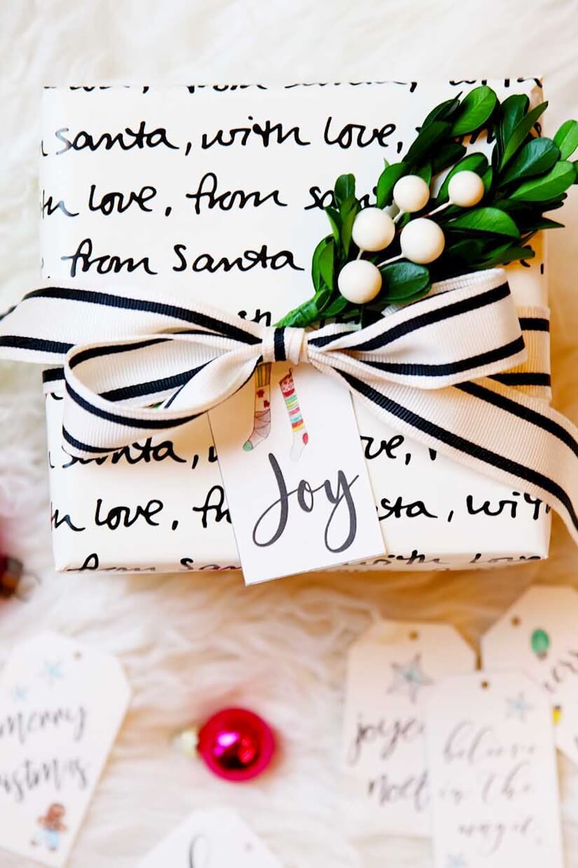 hand lettered christmas gift tags free printable