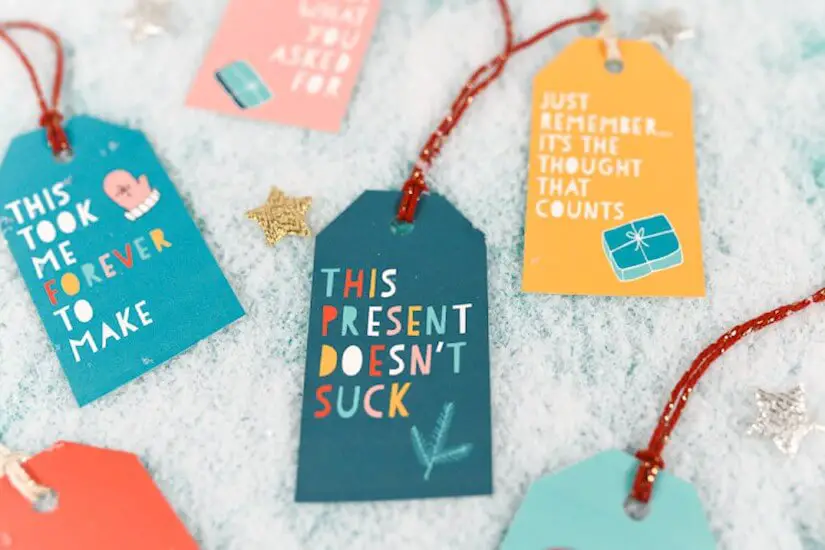 honest printable gift tags