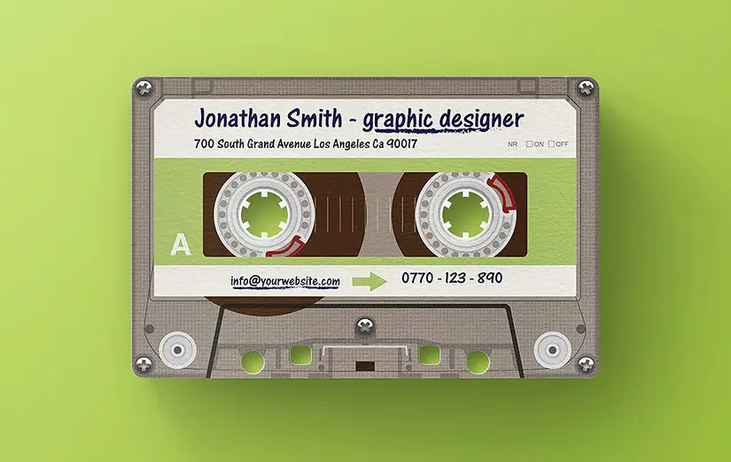 mixtape business card plastic