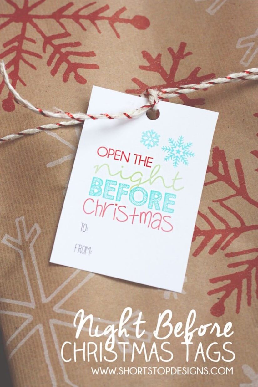 night before christmas gift tags