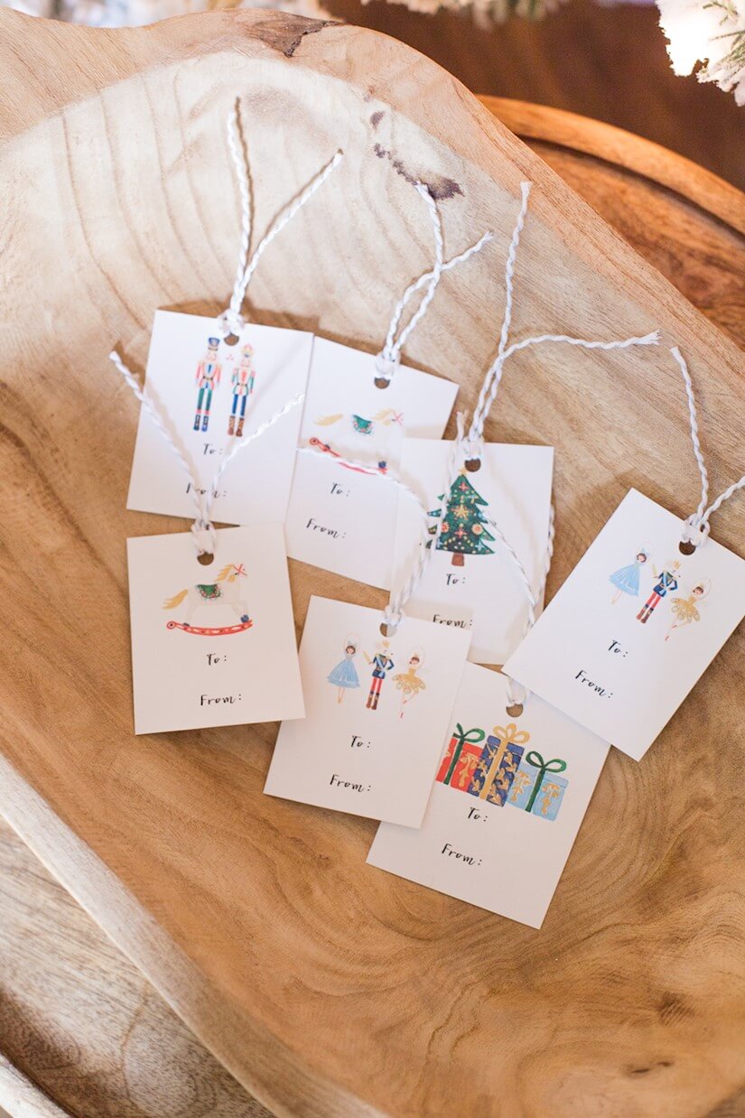 nutcracker printable christmas gift tags