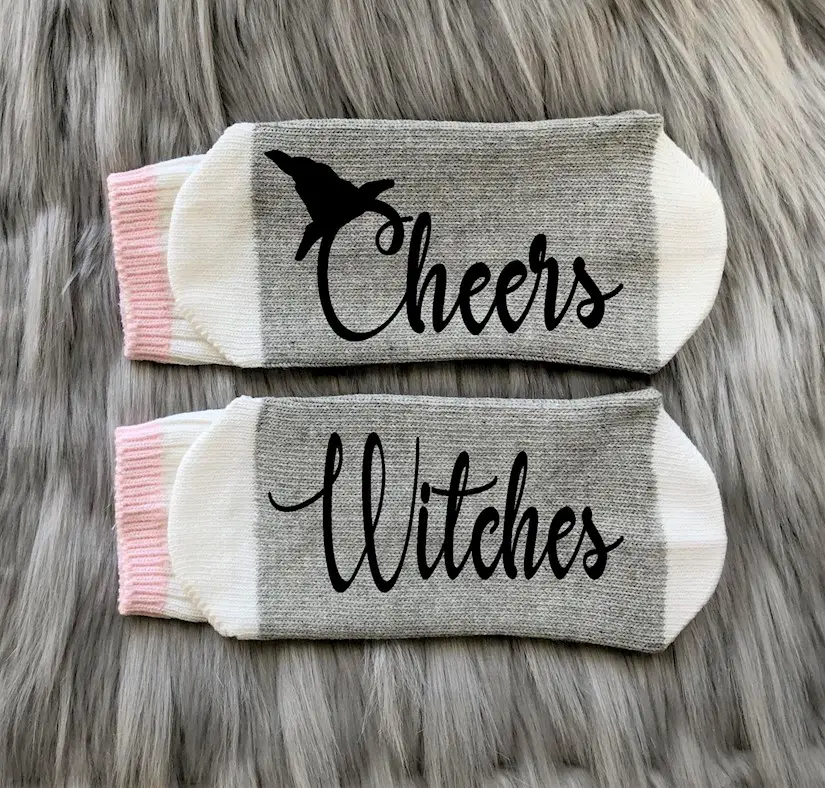 real halloween witches socks