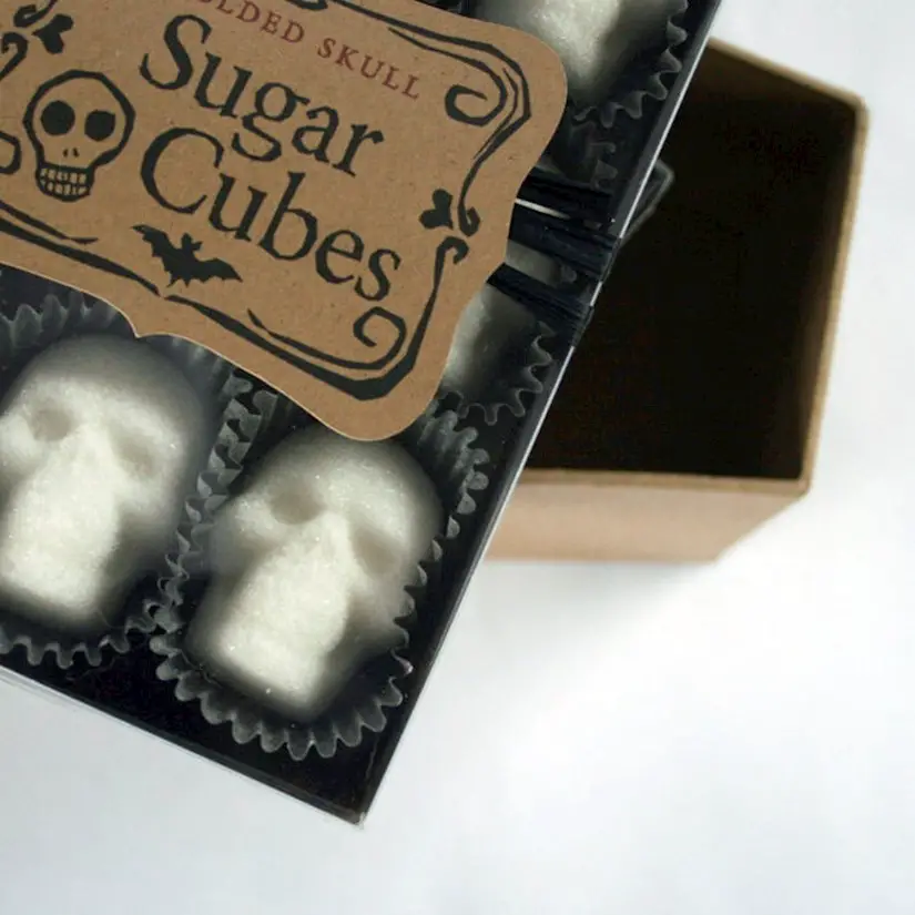 sugar cube skulls halloween gift