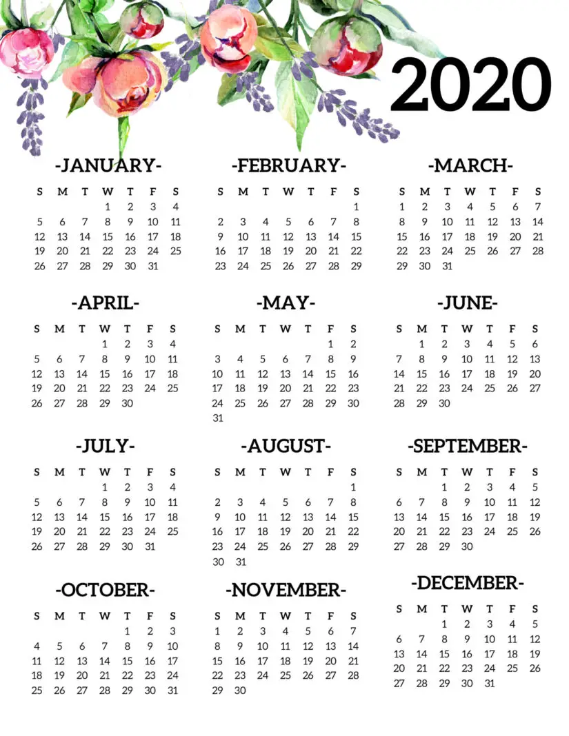 Featured image of post January 2021 Calendar Printable Aesthetic