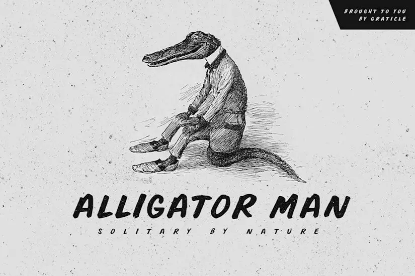 alligator man font