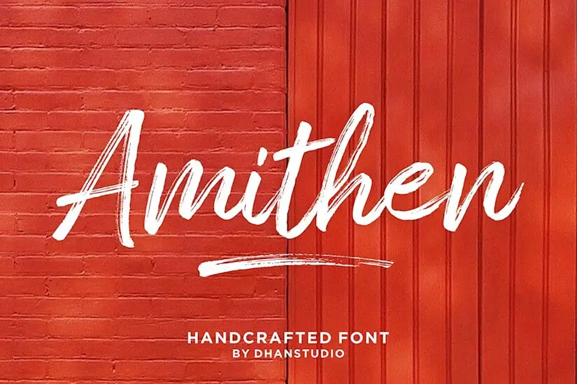 amithen brush font