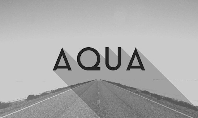 aqua minimalistic hipster font