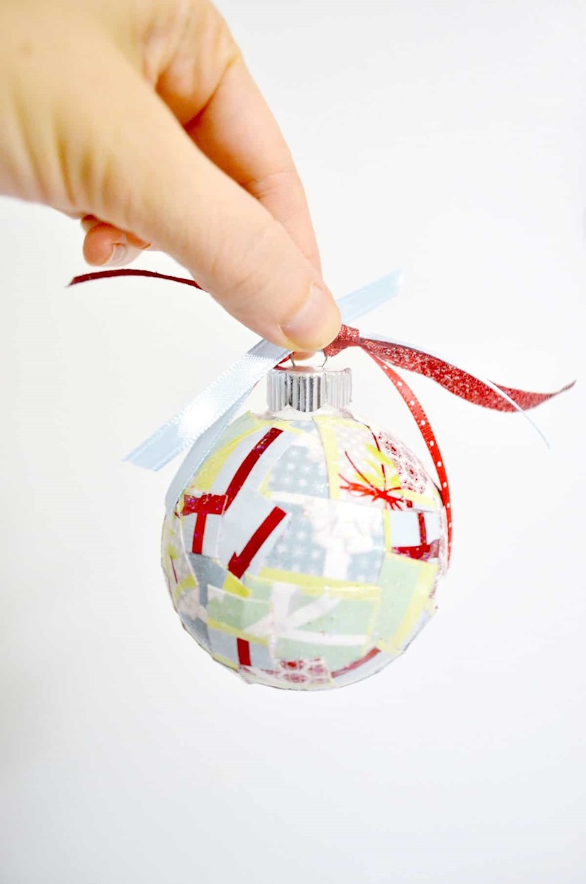 easy paper scrap diy christmas ornaments