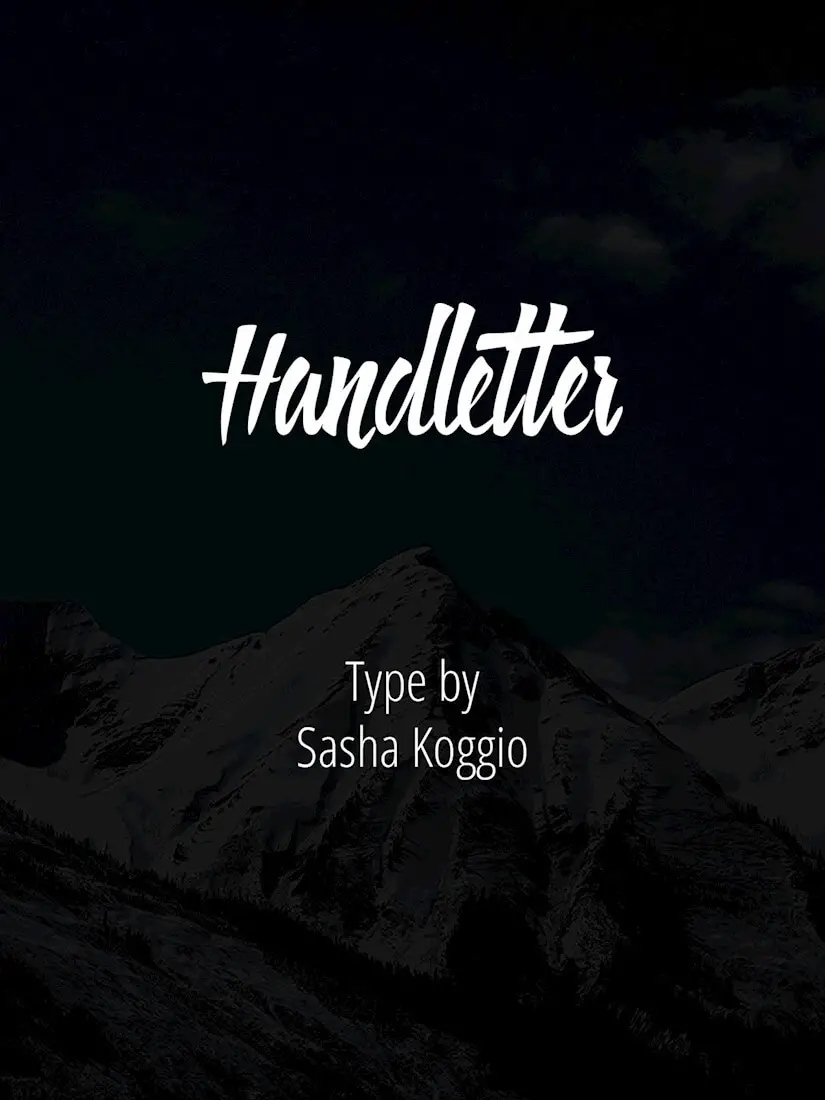 hand letter useful font