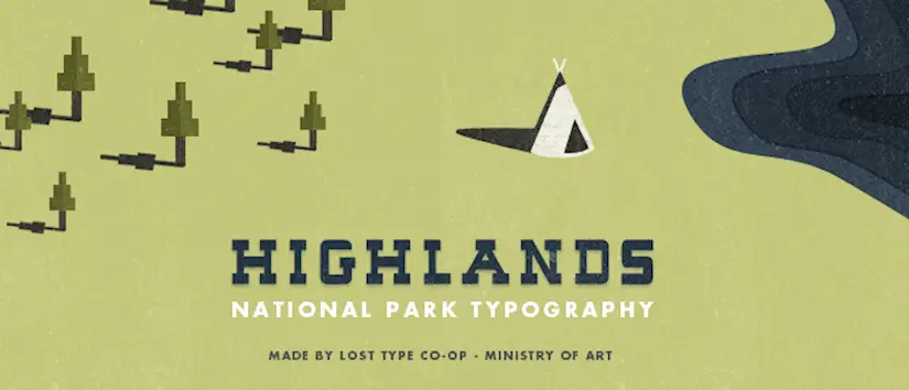 hichlands retro hipster fonts