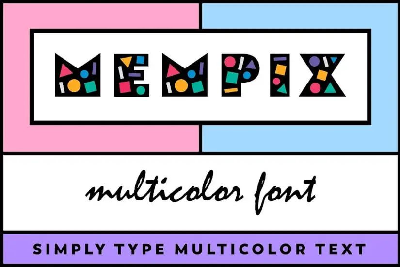 mempix multicolor font