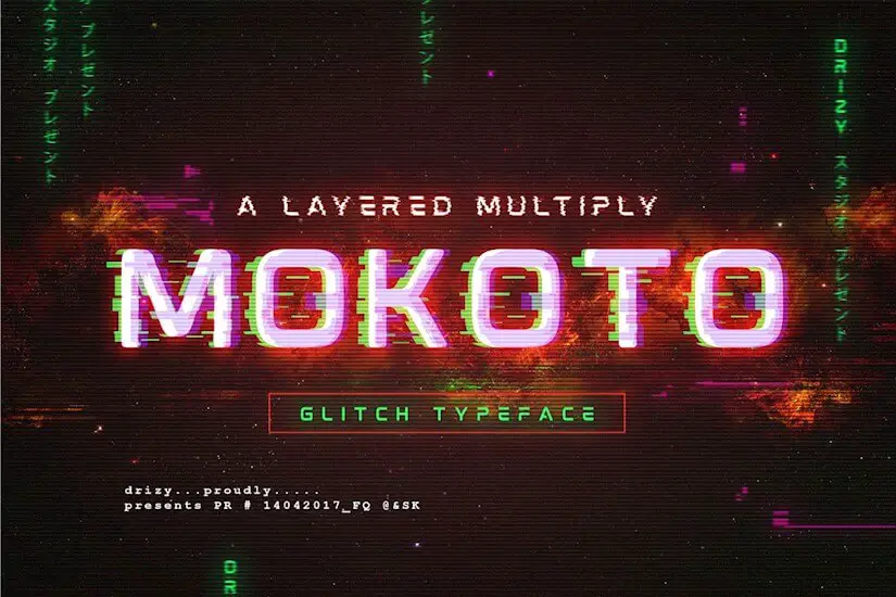 mokoto glitch font