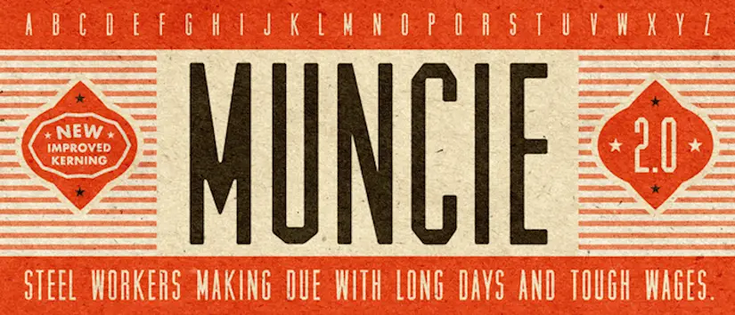 muncie old style font