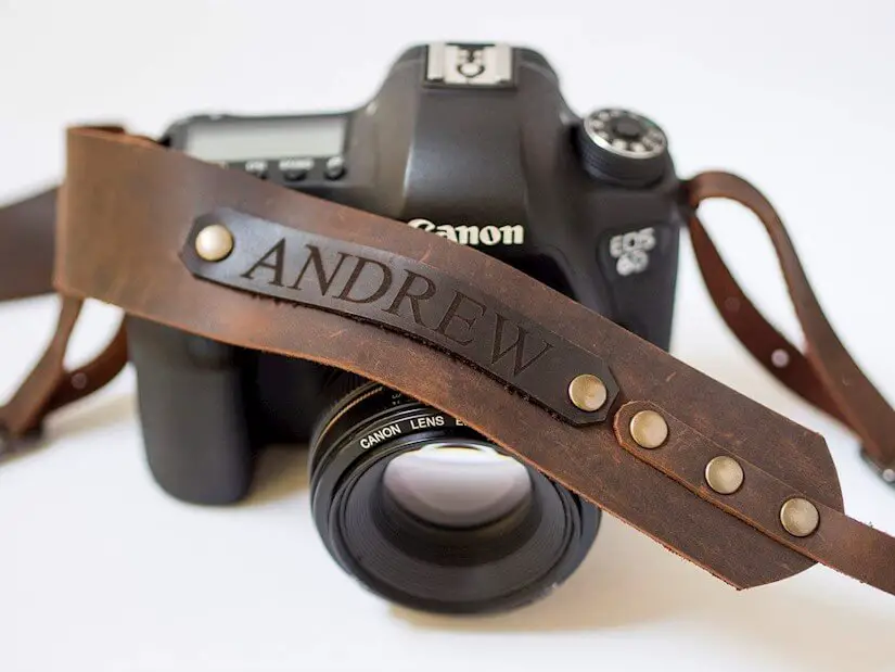 photo strap made from leather
