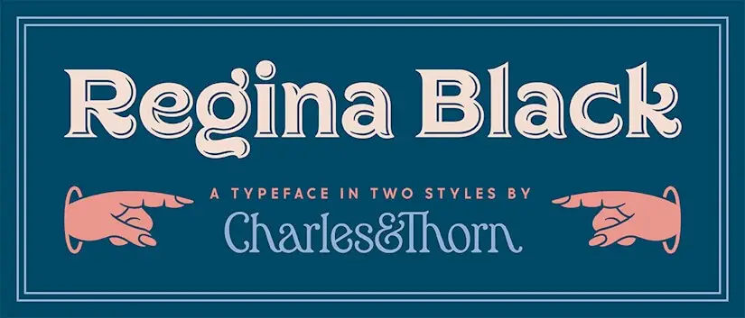 regina black free font