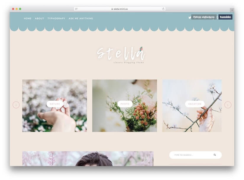 soft lovely tubblr theme