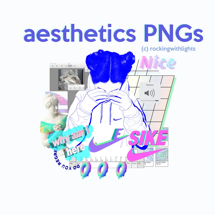 art aesthetics png pack