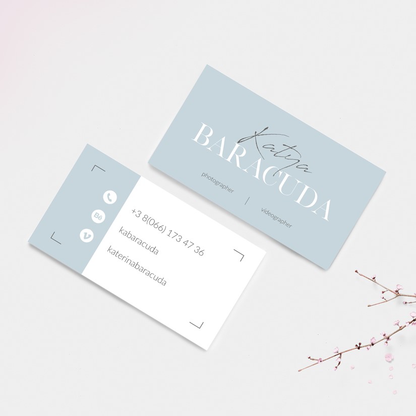 baracuda business card for photographer