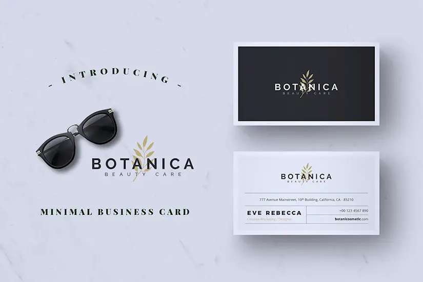 botanica modern business card