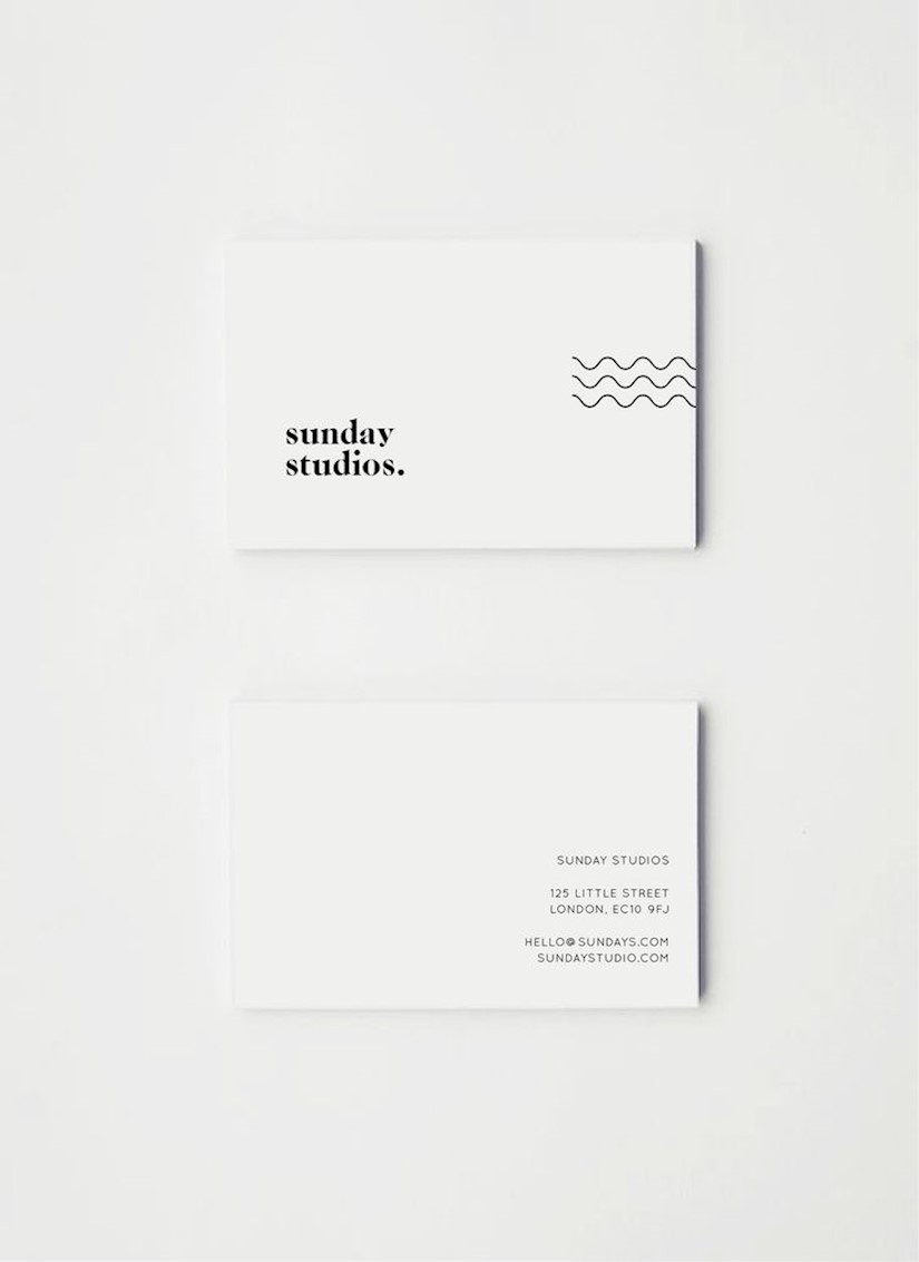 branding and business card design sunday studios