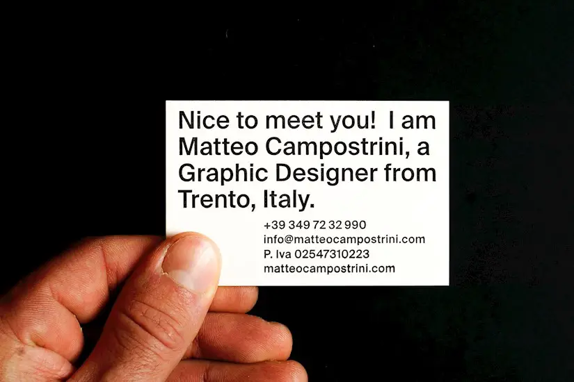 business cards typography