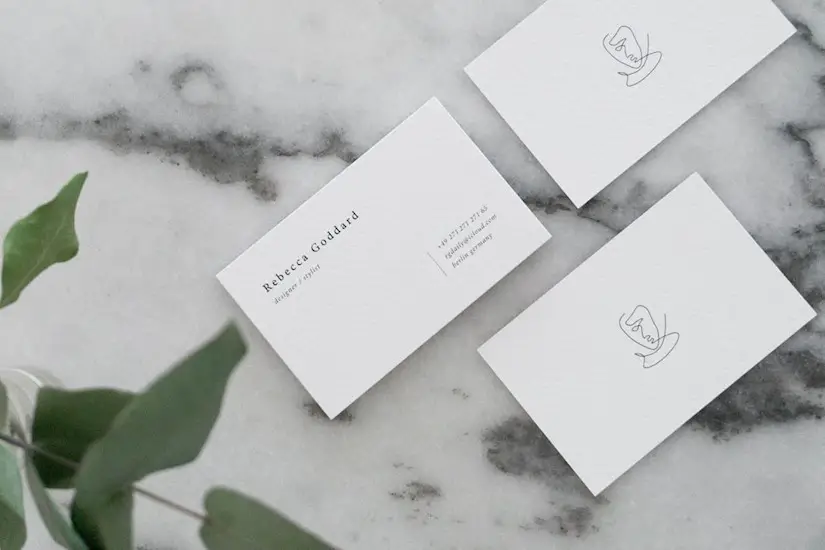 classic minimalistic business cards