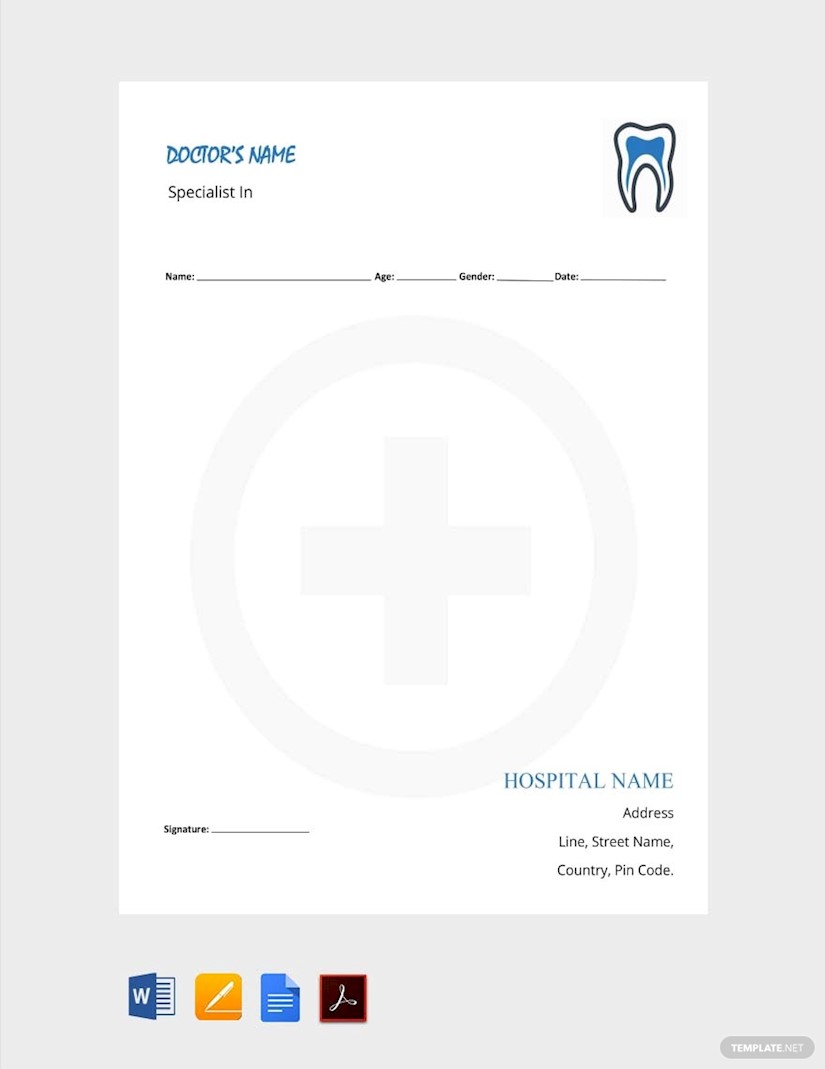 dentist note for free