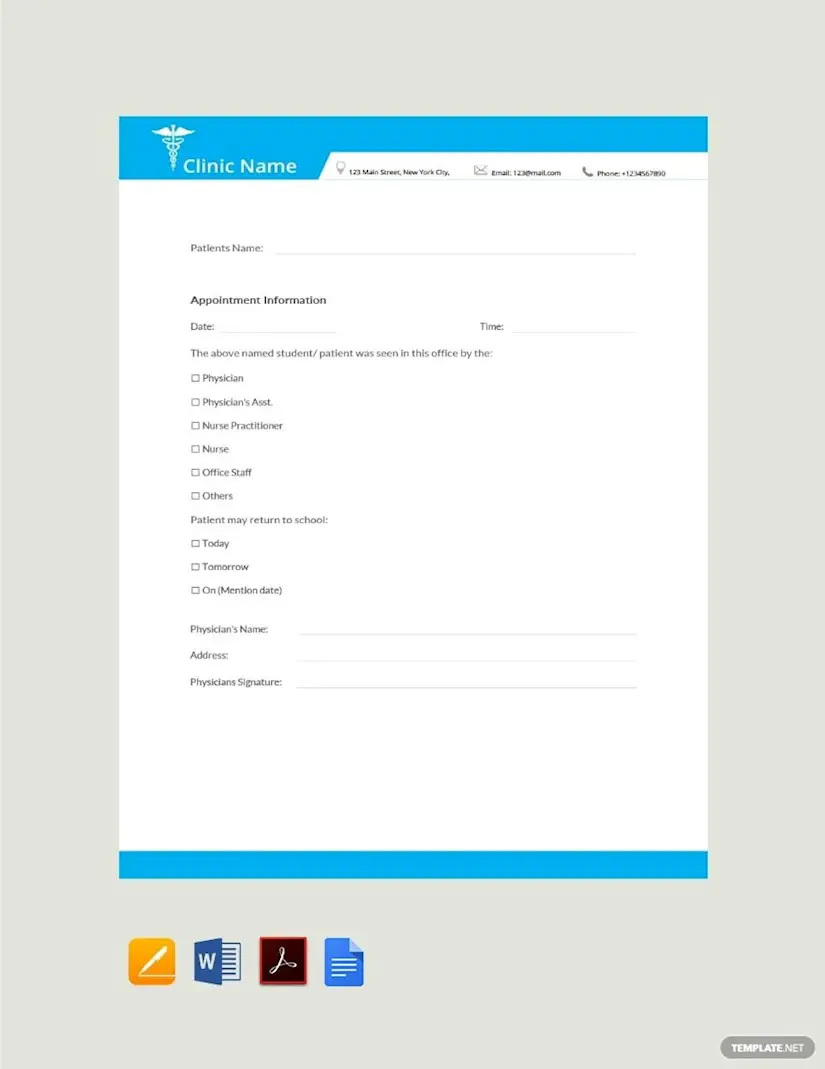 44 Free Fake Doctors Note Templates to Download Onedesblog