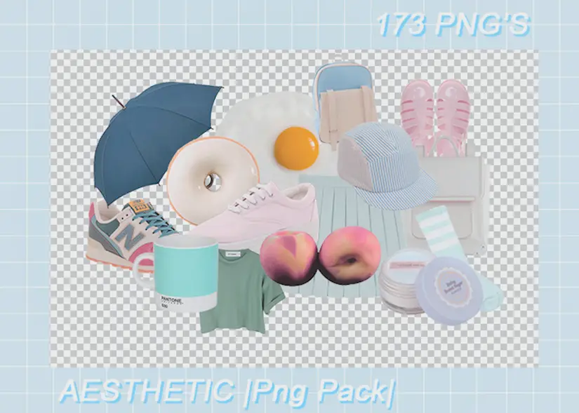 donut pink aesthetic png pack