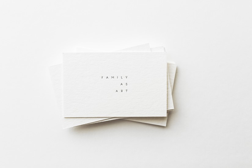 family as art branding business cards