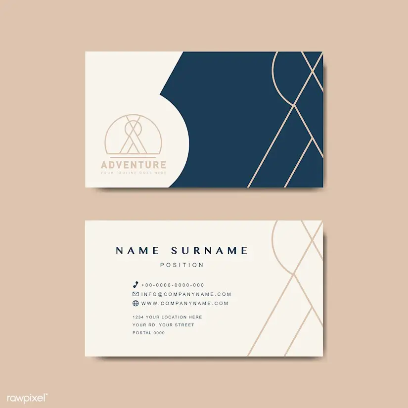 free illustration image business card calling card adventure