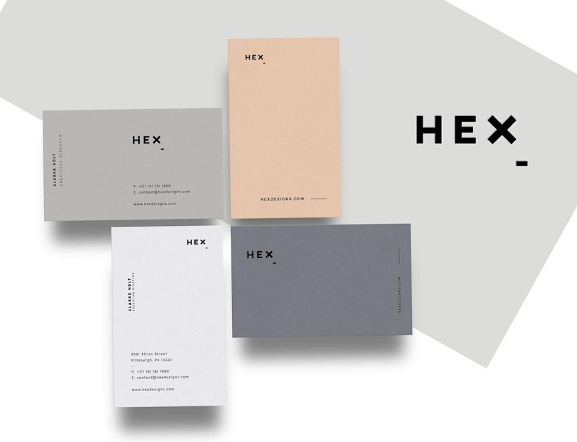 hex business card template