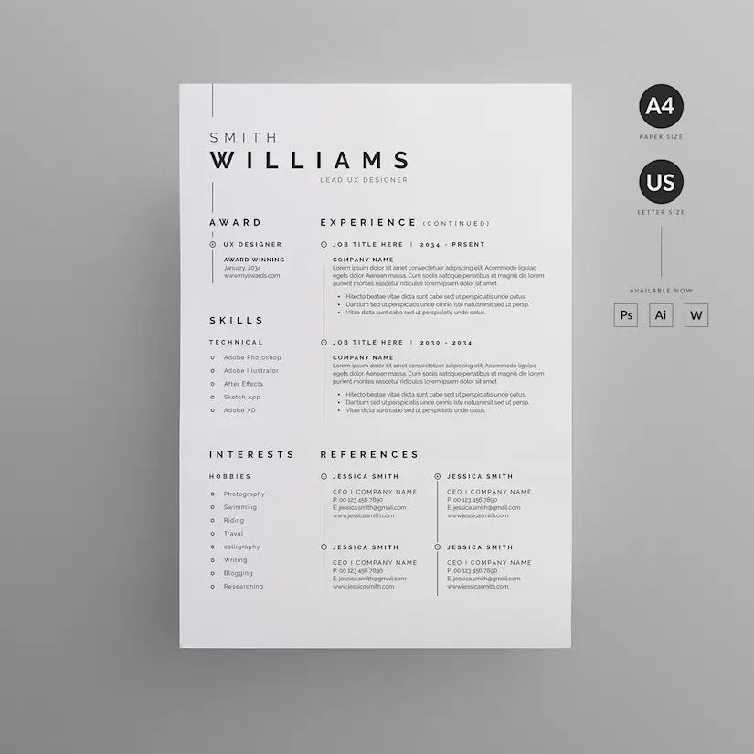 free creative professional resume templates