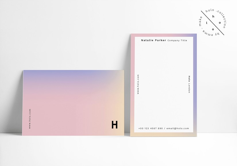 holo business card design