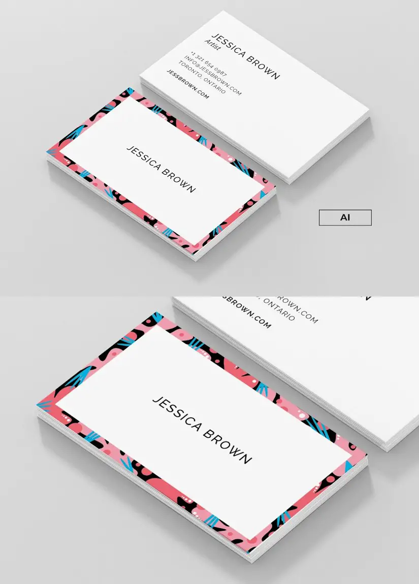 jessica business card template