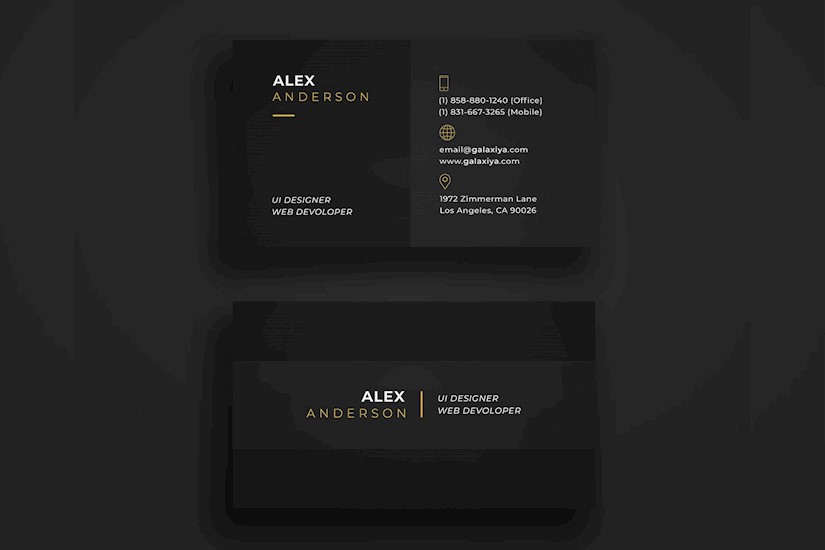 minimal individual business card