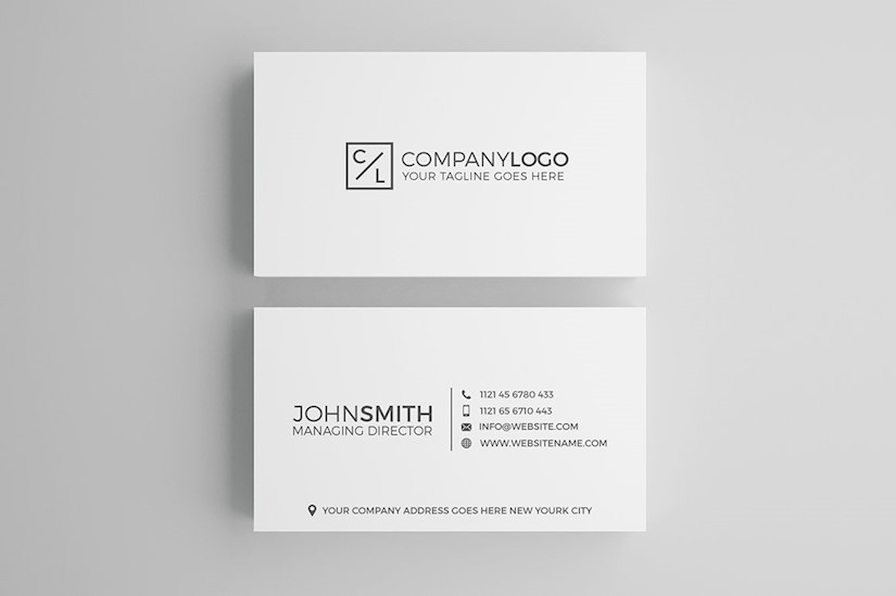 minimal modern business card design