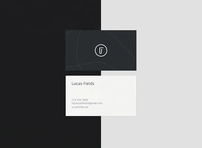 minimalist business card mockup